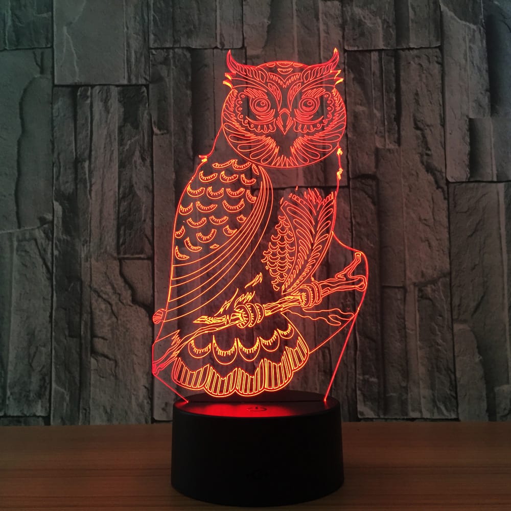 Acryl Uil Nachtlampje Afstandsbed Nachtlampen