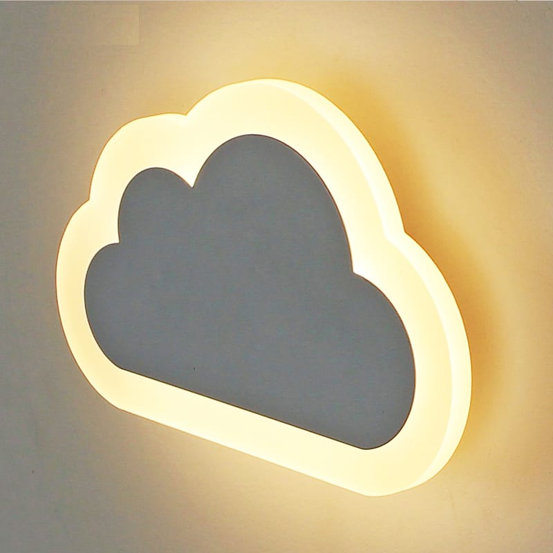 Acryl Wolk Wandlamp S 25x16 cm Nachtlampen