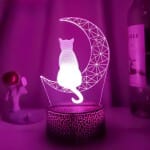 Acrylisch Kat En Maan Nachtlampje Nachtlampen