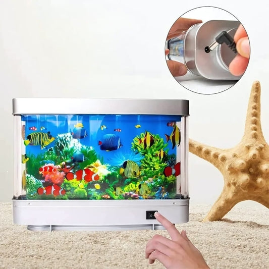 Aquarium Nachtlampje Met Tropische Vissen 31 cm Lang Nachtlampen