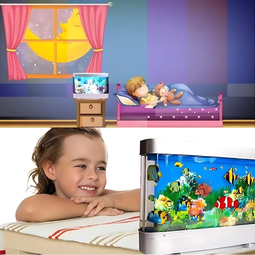 Aquarium Nachtlampje Met Tropische Vissen 31 cm Lang Nachtlampen