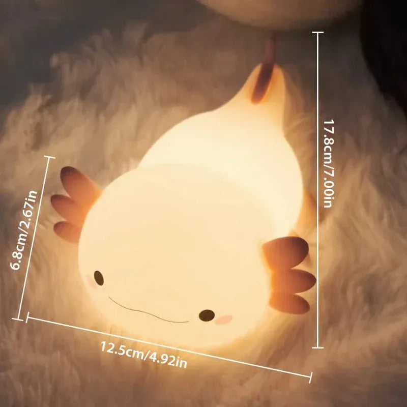 Axolotl Nachtlampje LumiAxo Zacht Nachtlampen