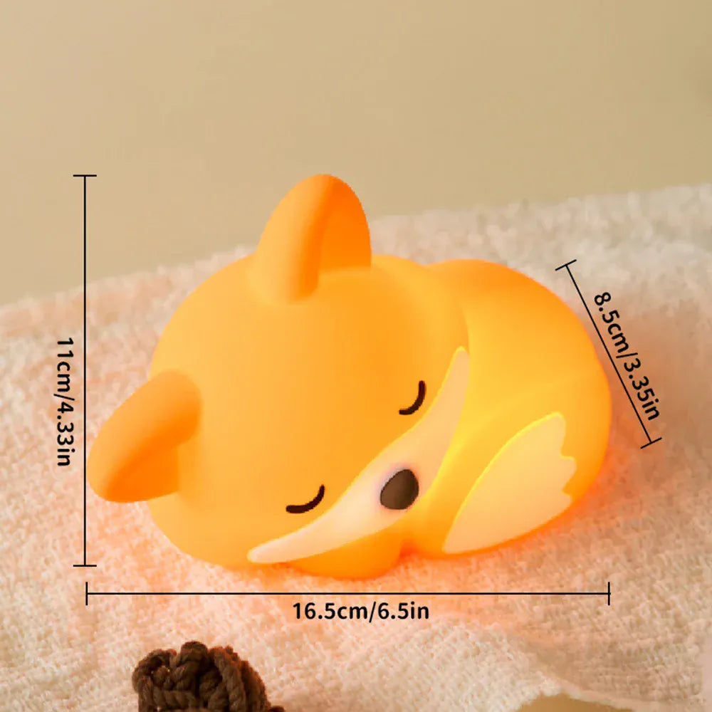 Baby Vos Nachtlampje BabyFox Siliconen Zacht LED Lampje Nachtlampen