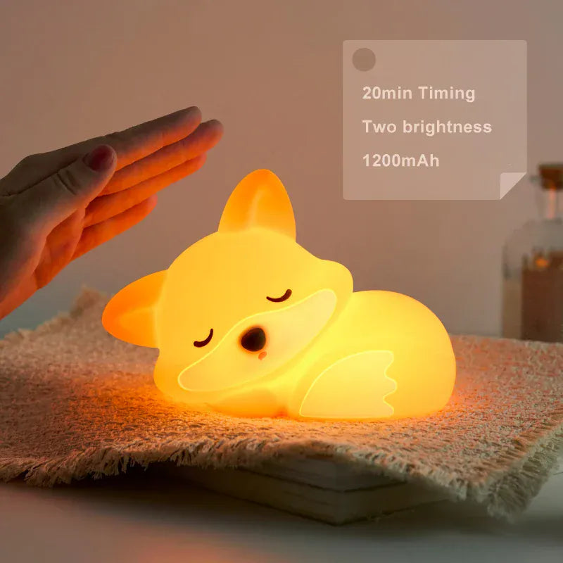 Baby Vos Nachtlampje BabyFox Siliconen Zacht LED Lampje Nachtlampen