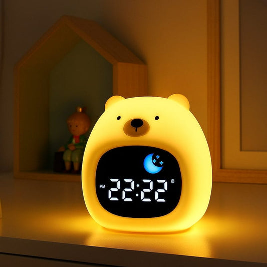 BearRise Wit Nachtlampje Wekker Nachtlampen