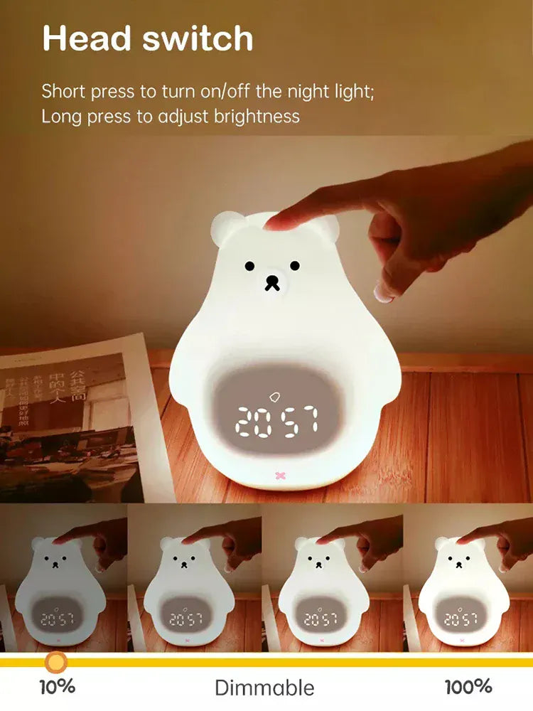 Beertje Nachtlamp Wekker CuddleRise Nachtlampen