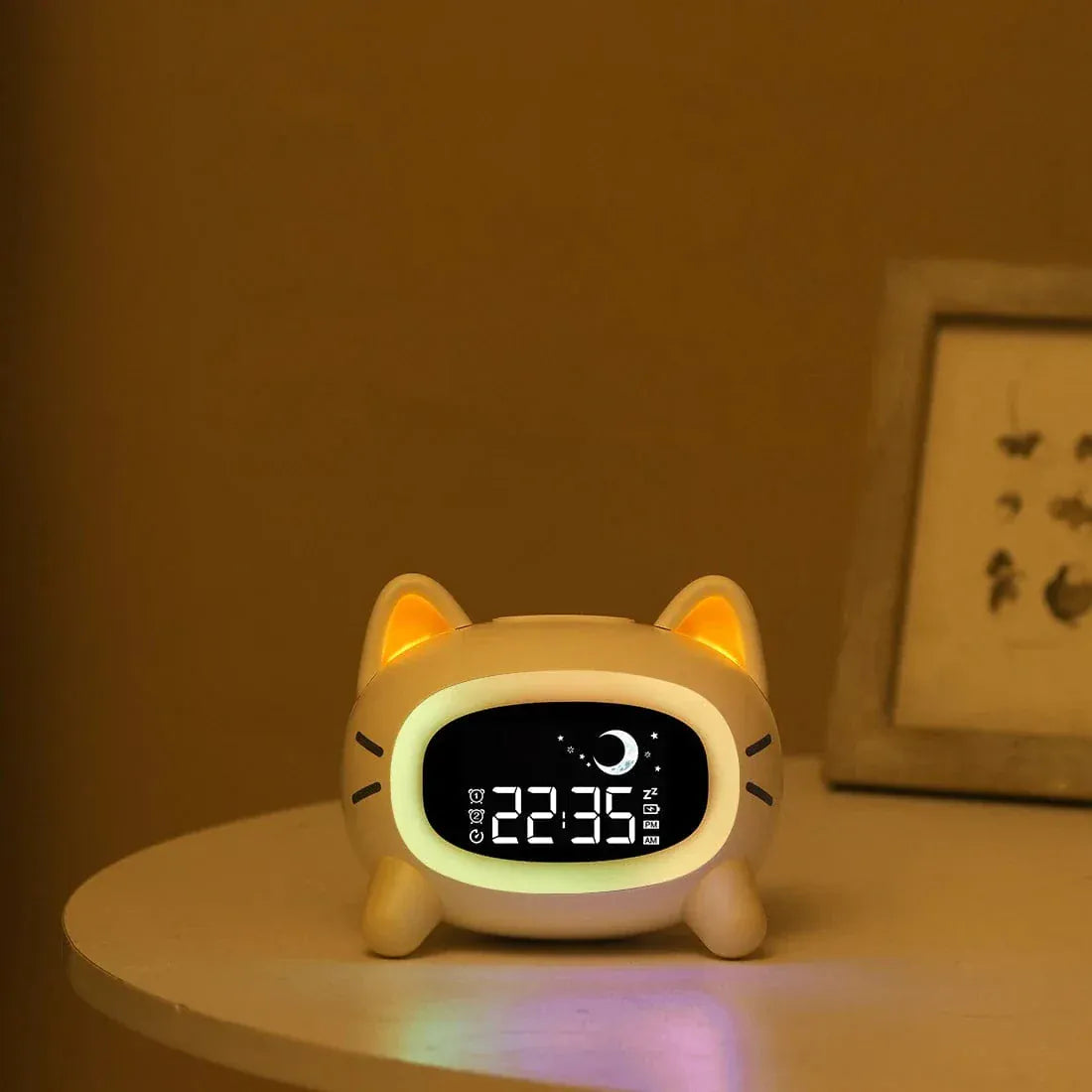 CatUp Kat Wekker Met 5 Kleuren Nachtlampen