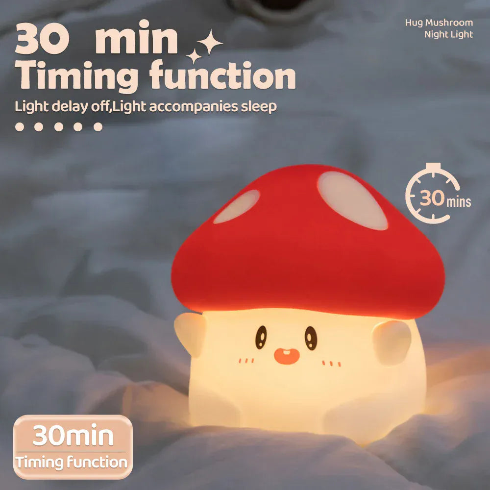 Champidou Champignon Nachtlampje Baby Silicone Met Warme Licht Nachtlampen