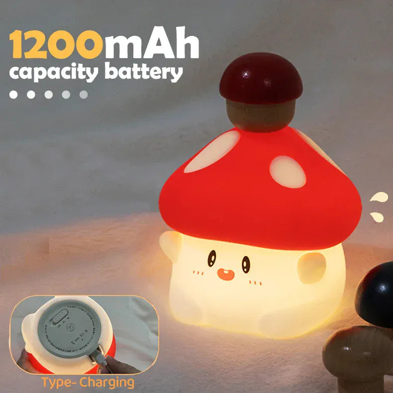 Champidou Champignon Nachtlampje Baby Silicone Met Warme Licht Nachtlampen