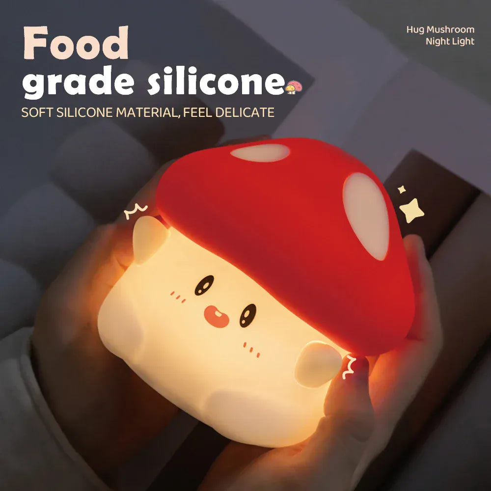 Champidou Champignon Nachtlampje Baby Silicone Met Warme Licht Nachtlampen