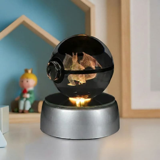 Charizard 3D Nachtlampje met LED Kristalbasis Nachtlampen