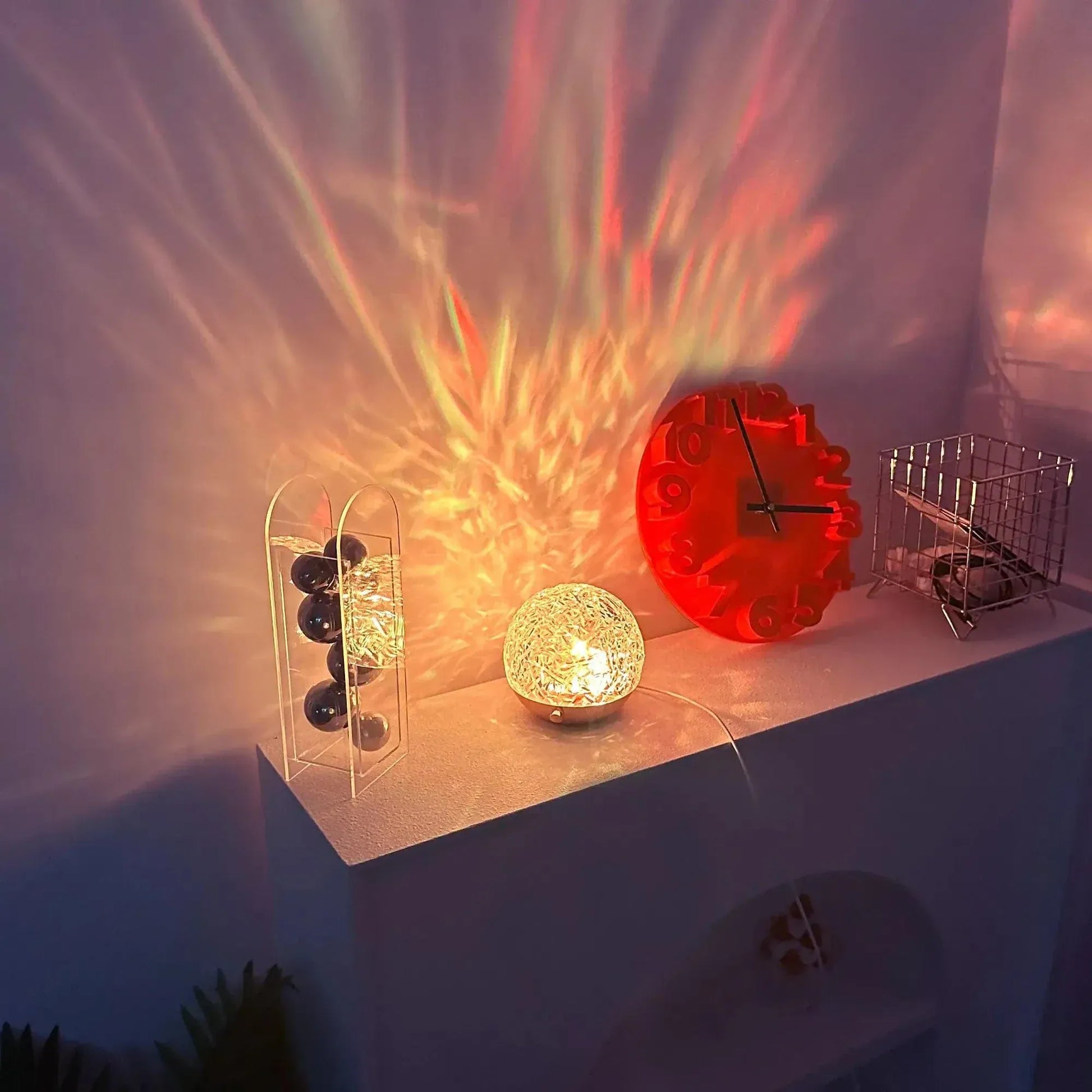 CrystalLight Plafond Nachtlampje Met Kristaldome Golfbeweging Nachtlampen