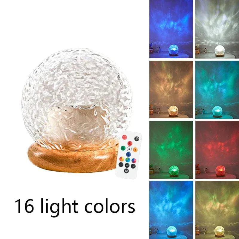 CrystalLight Plafond Nachtlampje Met Kristaldome Golfbeweging Nachtlampen