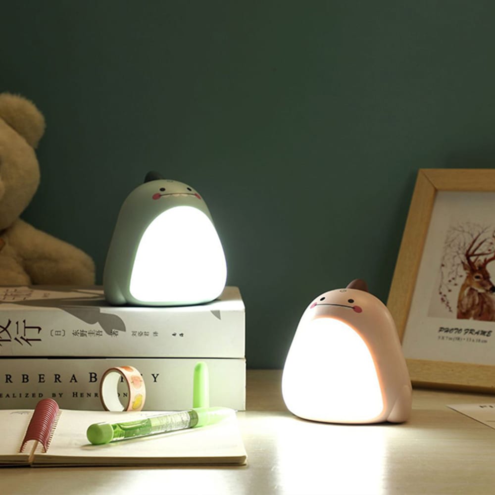 Dino Nachtlampje Groen of Roze 10cm Nachtlampen