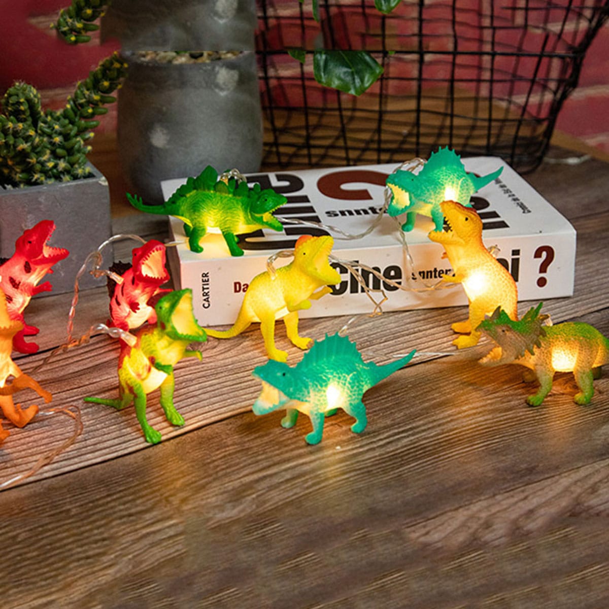 Dinosaurus LED Lichtsnoer 10 LEDs Nachtlampen