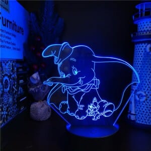 Disney Minnie 3D Nachtlampje Roze Met Aanraaksensor Nachtlampen