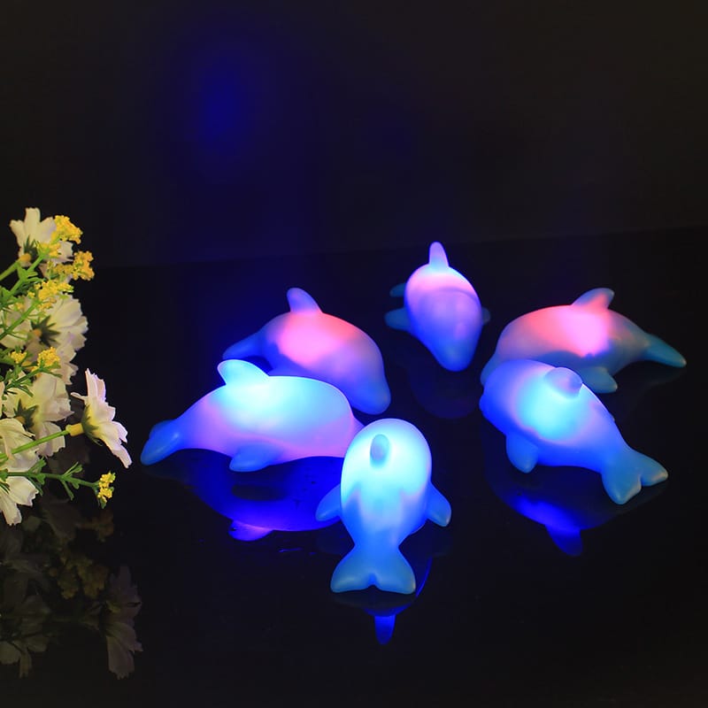 Dolfijn LED Nachtlampje 7 cm Blauw Nachtlampen