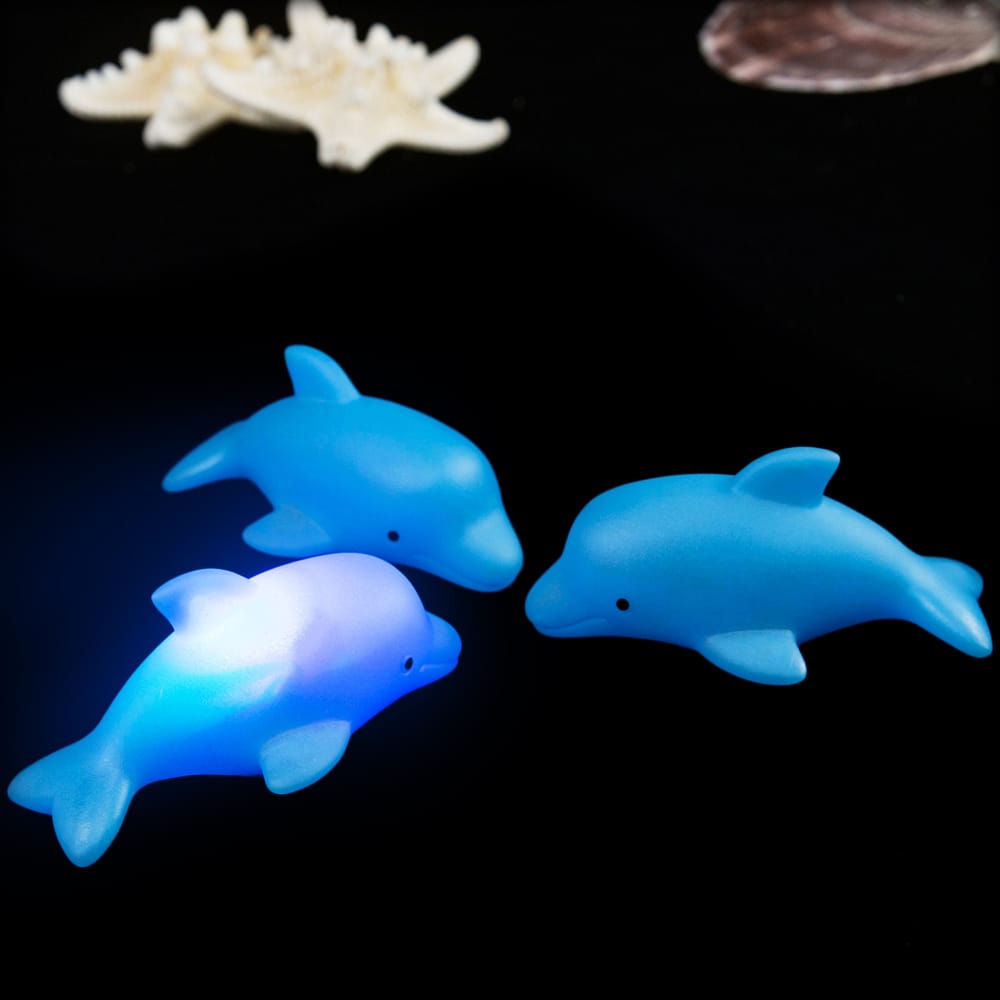 Dolfijn LED Nachtlampje 7 cm Blauw Nachtlampen
