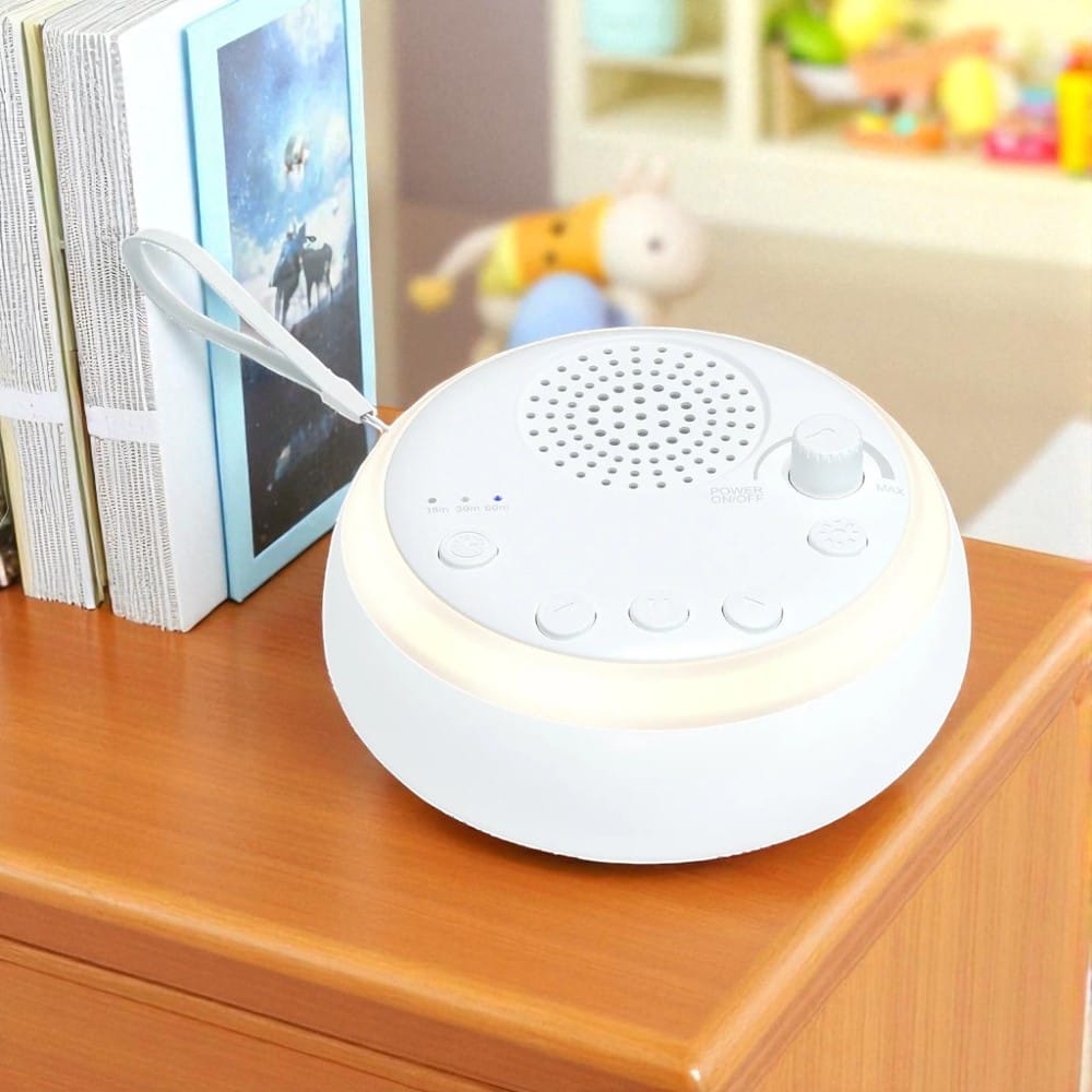 Draagbaar Witgeluid Nachtlampje 10 cm Met USB Oplader Nachtlampen