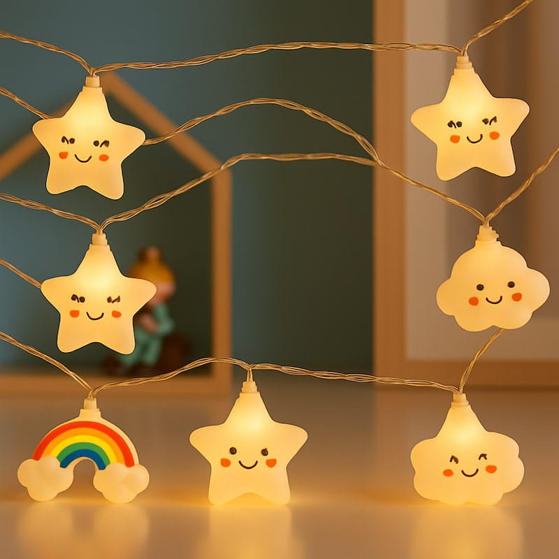 Dreamstars Regenboog Wolken Slinger Nachtlampen