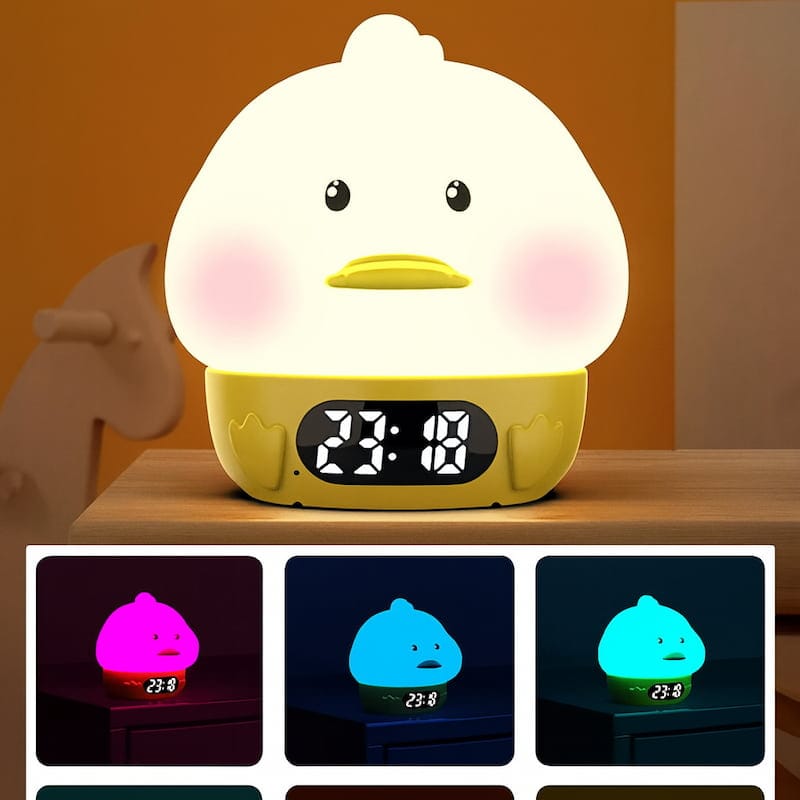 DuckRise Eendenwekker Met LED Verlichting En Dubbele Alarmen Nachtlampen