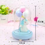 Eenhoorn Ballon Nachtlampje Resin 14x10 Cm Voor Kinderen Nachtlampen