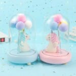 Eenhoorn Ballon Nachtlampje Resin 14x10 Cm Voor Kinderen Nachtlampen