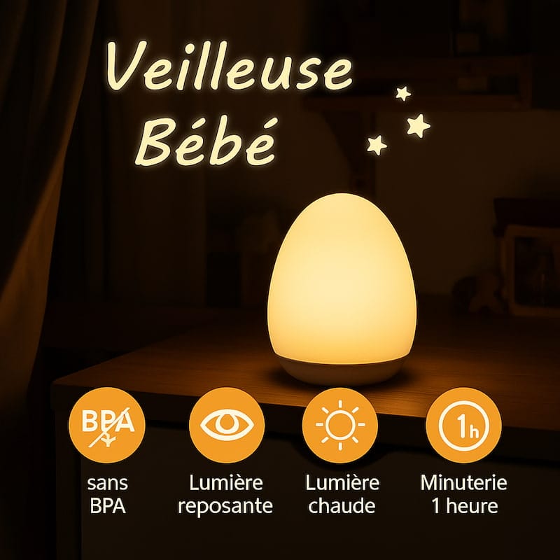 Ei Nachtlampje EggLuz Tactiel LED Nachtlampen