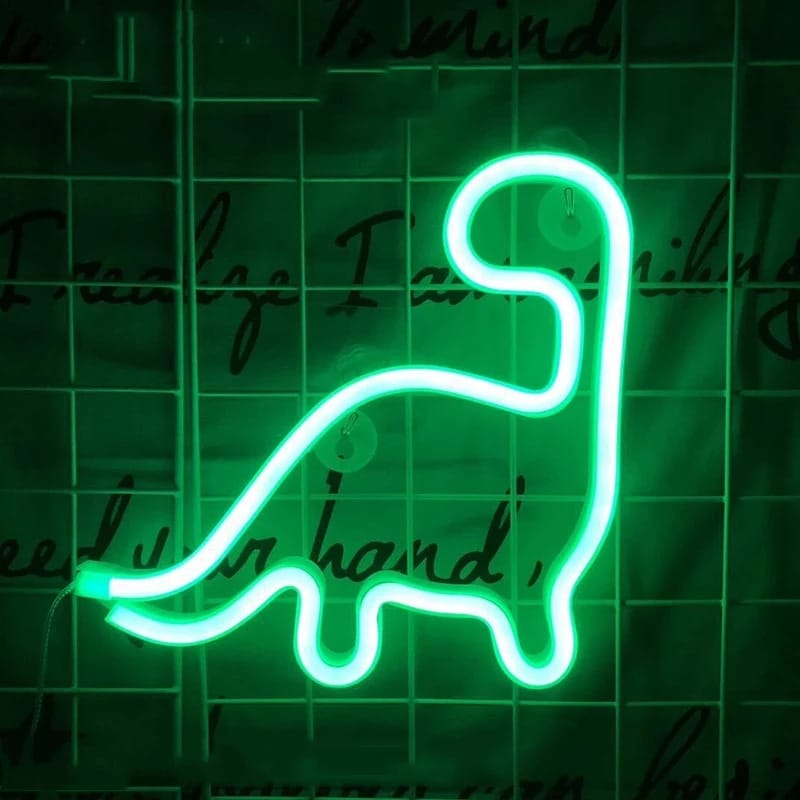 Fluorescerend Dinosaurus Neonpaneel Nachtlampen