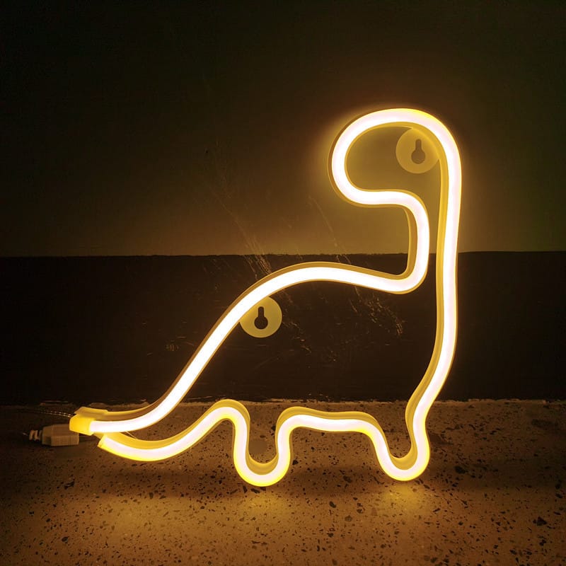 Fluorescerend Dinosaurus Neonpaneel Nachtlampen