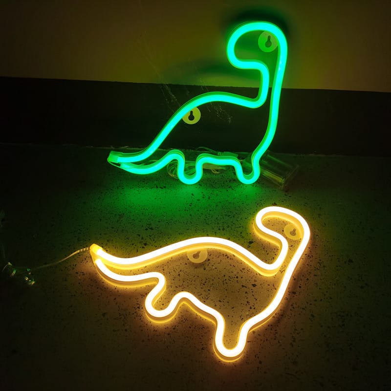 Fluorescerend Dinosaurus Neonpaneel Nachtlampen