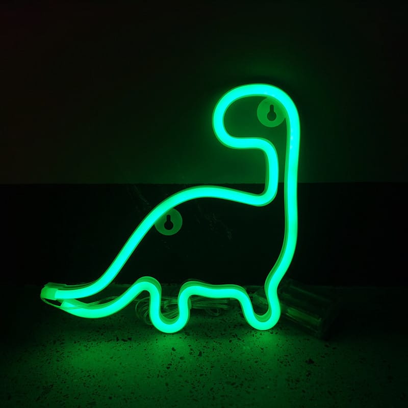 Fluorescerend Dinosaurus Neonpaneel Nachtlampen