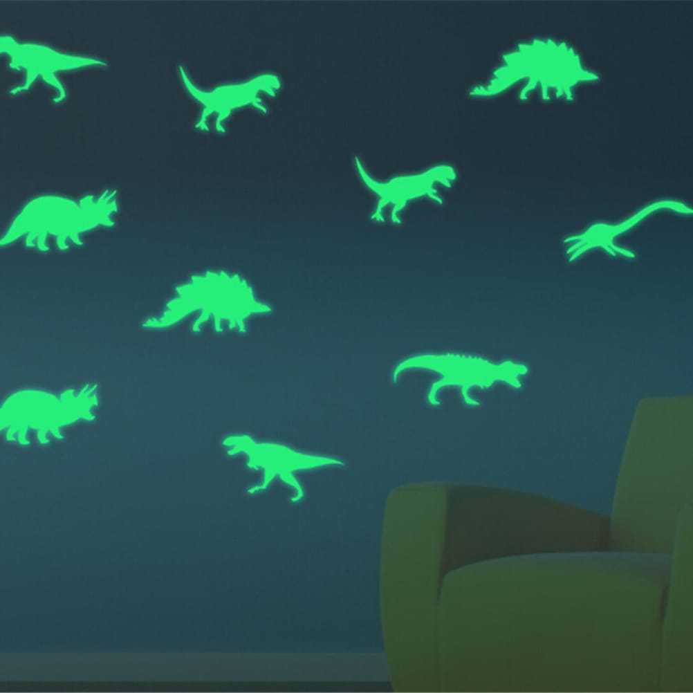 Fluorescerende Dinosaurus Stickers Nachtlampen