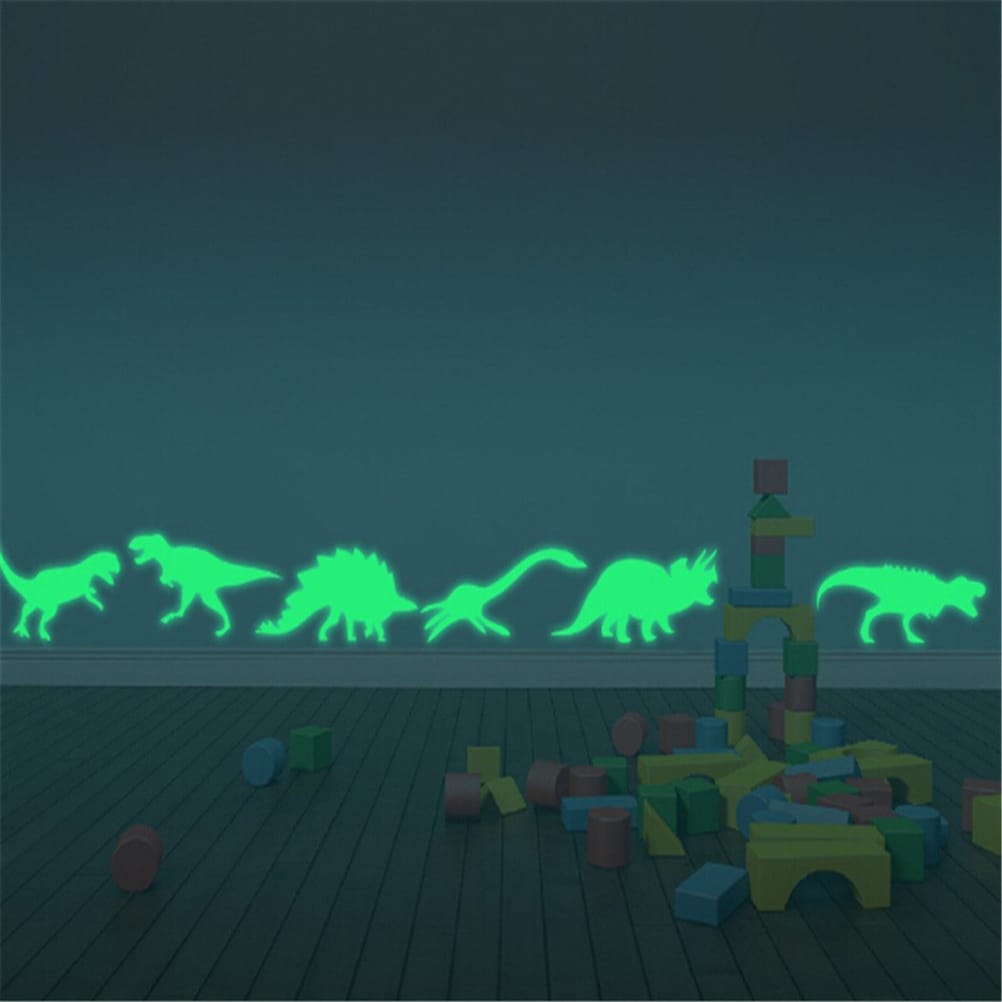 Fluorescerende Dinosaurus Stickers Nachtlampen