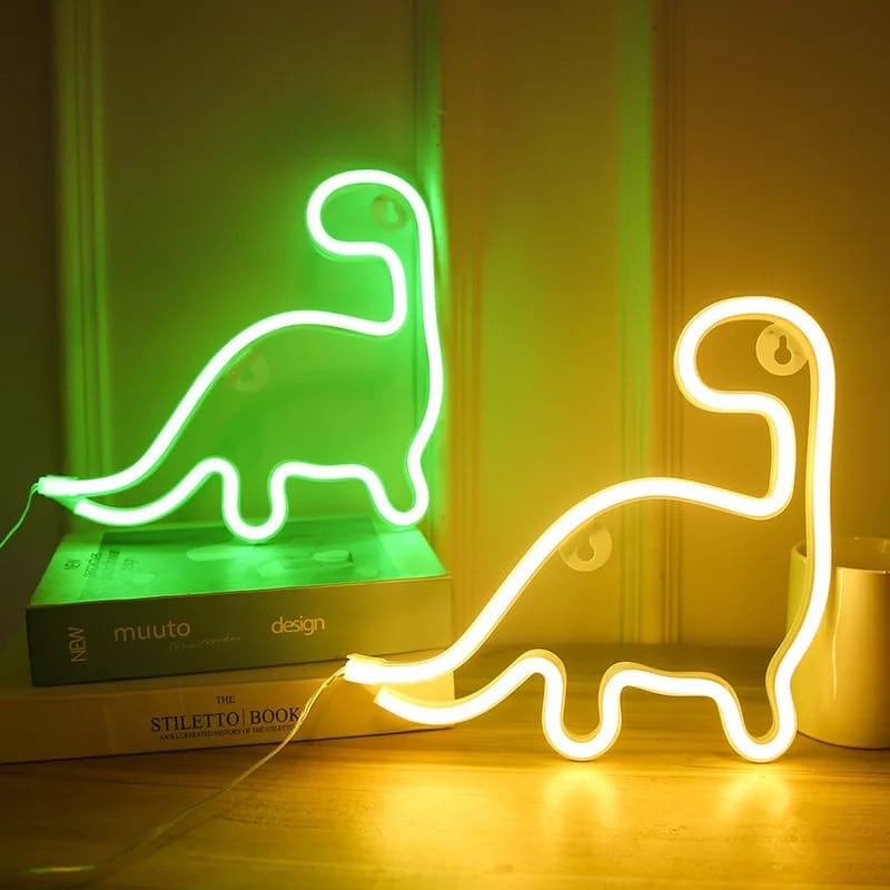 Fluorescerende Dinosaurus Stickers Nachtlampen