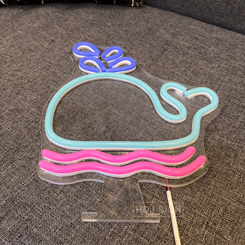 Fluorescerende LED Walvis Wandlamp Nachtlampen