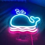 Fluorescerende LED Walvis Wandlamp Nachtlampen