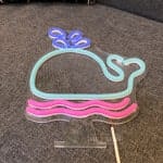Fluorescerende LED Walvis Wandlamp Nachtlampen