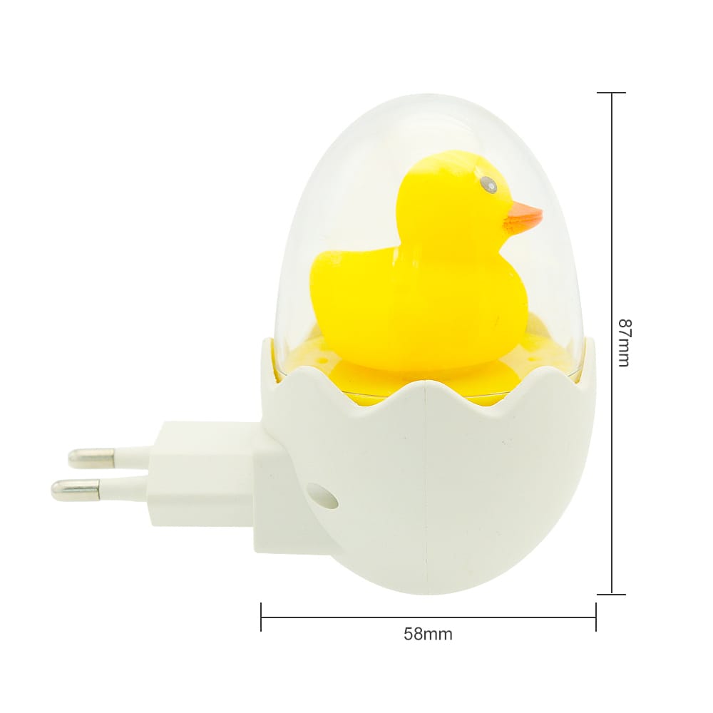 Geel Eend LED Nachtlamp Afstandsbed Nachtlampen