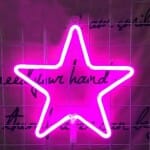 Gele of Roze Neon Ster Nachtlampje Nachtlampen