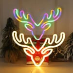 Gele Rendier LED Neon 35x23,5 cm Nachtlampen