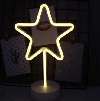 Gele Ster LED Lamp Nachtlampen
