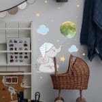 Gloeiende Olifant Maan Muursticker Nachtlampen