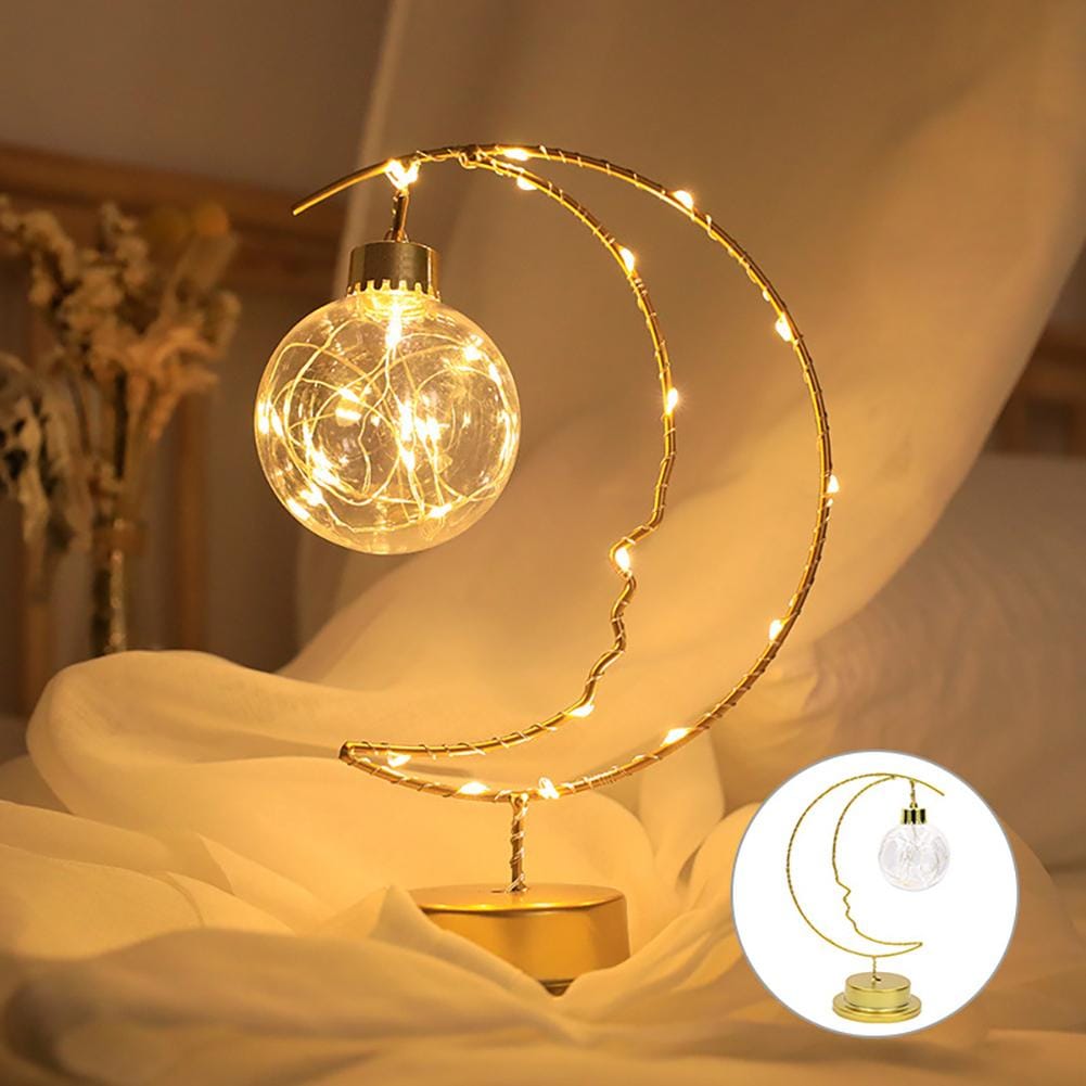 Gouden LED Maannachtlampje Nachtlampen