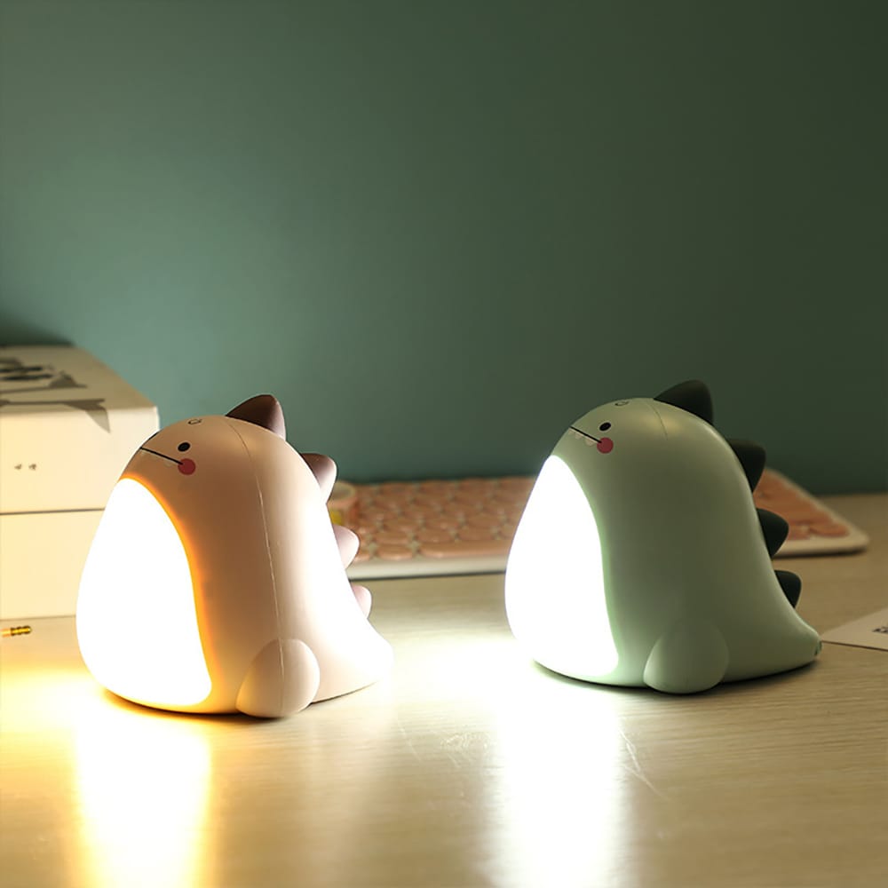Grappige Dinosaurus LED Nachtlampje 10x11x12 cm Nachtlampen