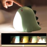 Grappige Dinosaurus LED Nachtlampje 10x11x12 cm Nachtlampen