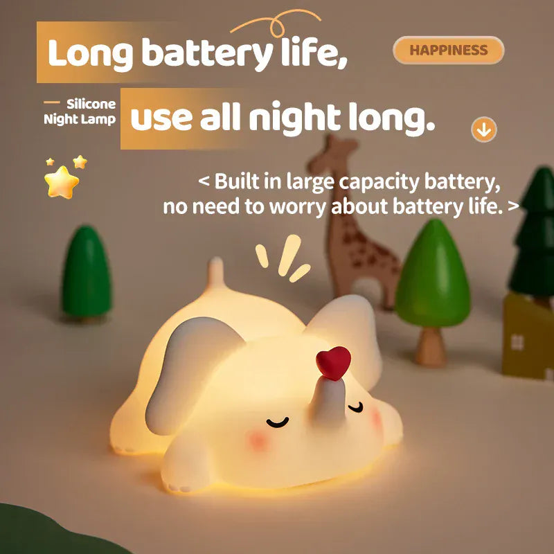 Grijze Olifant Nachtlampje EleLight Nachtlampen