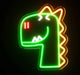 Groen Neon Dinosaurus Nachtlampje