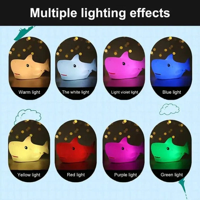 Haai Nachtlampje LumiShark Tactiel Zacht Warm Licht Nachtlampen