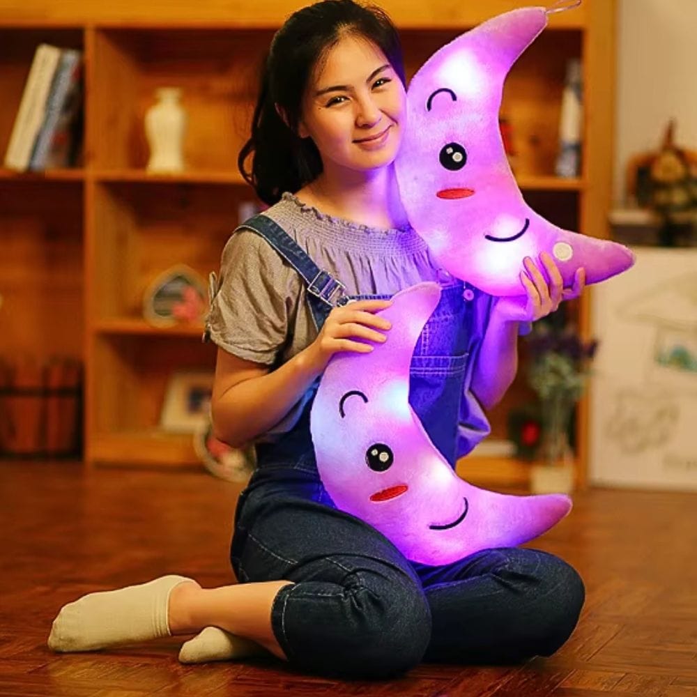 Halve Maan Knuffel Nachtlampje 38x28x15 cm Zacht Licht Nachtlampen